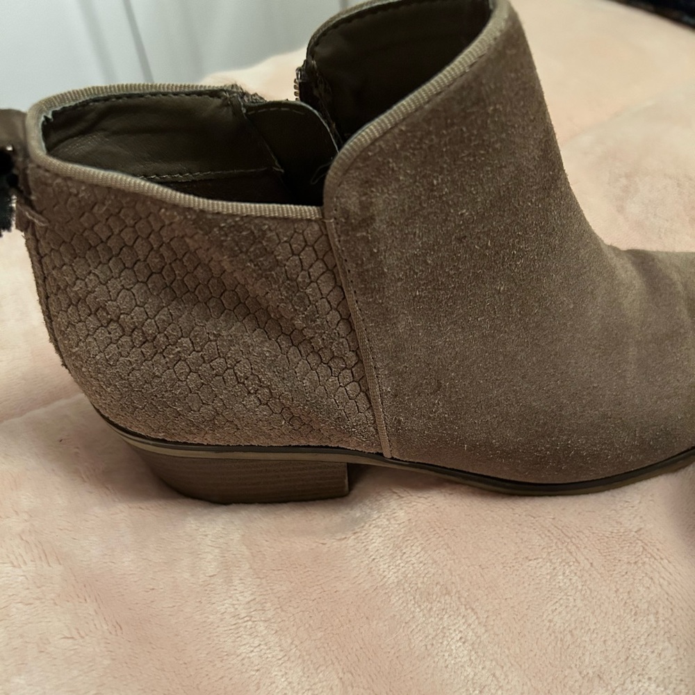 Gray Suede Booties - image 2